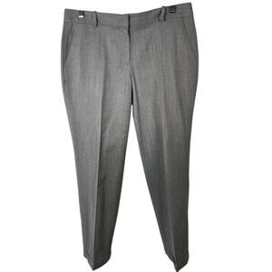 J.Crew Café Capri Pants Size 6 Tollegno 1900 Italian Wool Gray Dress Trousers